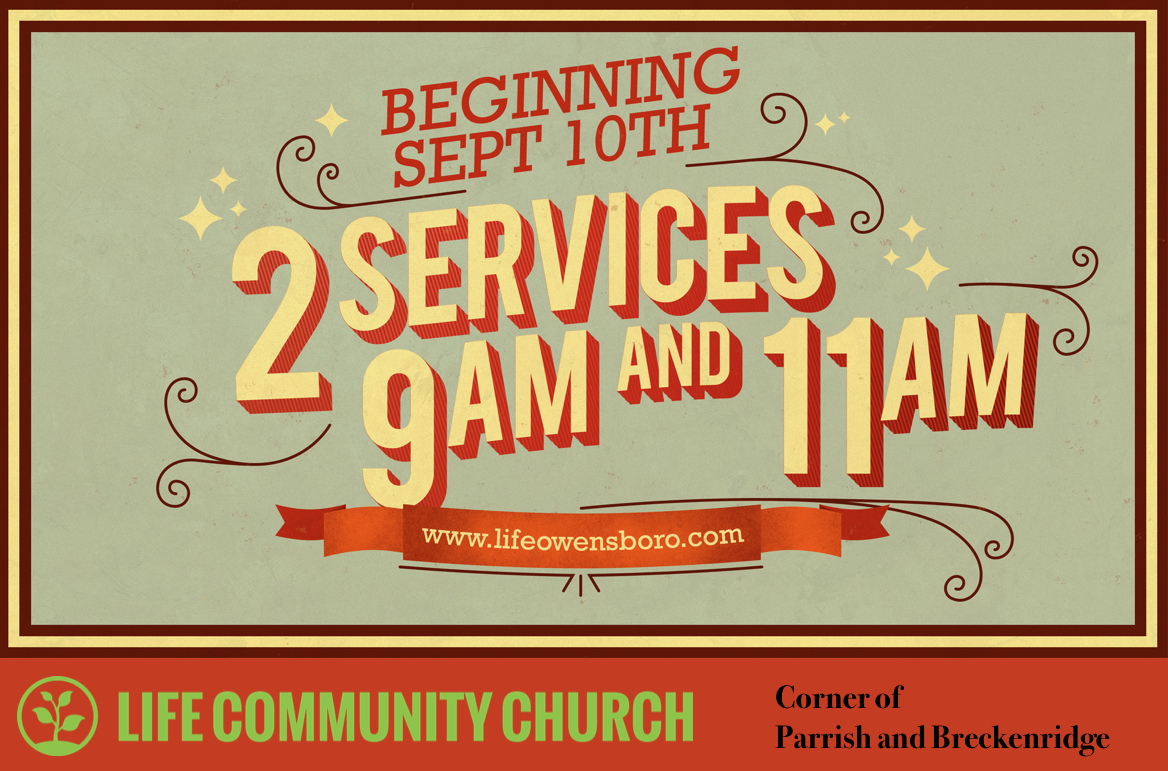 2 Services coming September 10th!